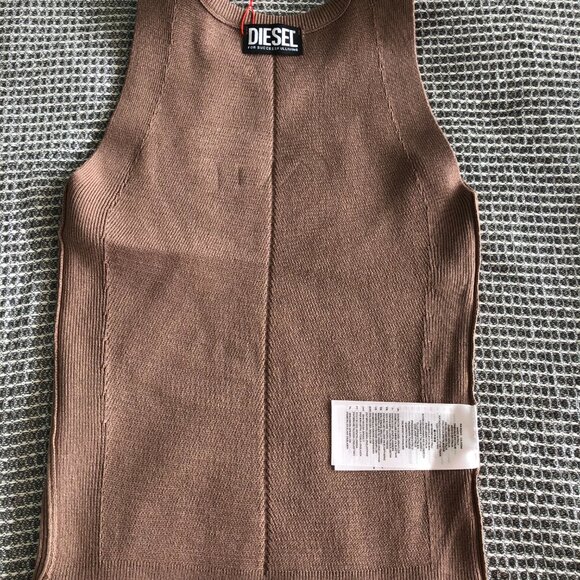 Diesel Ribknit viscose- lend tank top - Picture 3 of 5